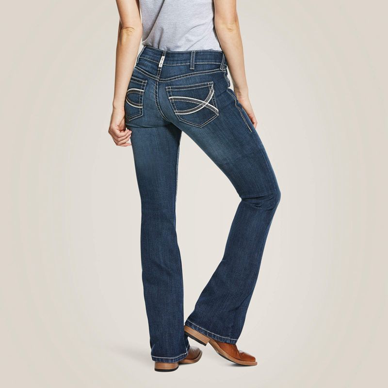 Ariat R.E.A.L. Mid Rise Arrow Fit Stretch Shayla Boot Cut Jean Gemstone Femme | DDD-07468380