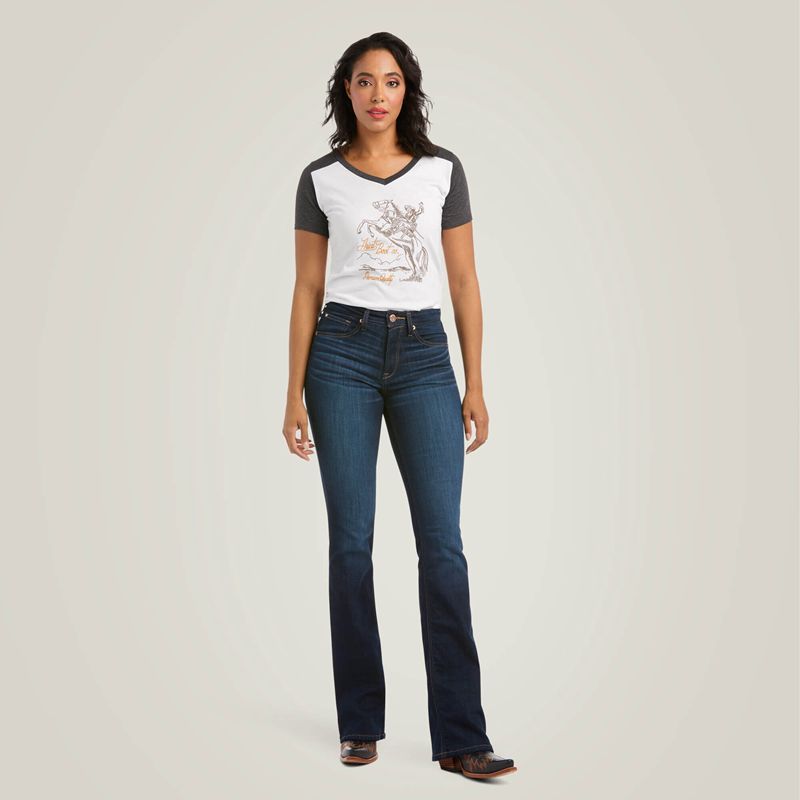 Ariat R.E.A.L. High Rise Ballary Boot Cut Jean Pennsylvania Femme | XAZ-93760067