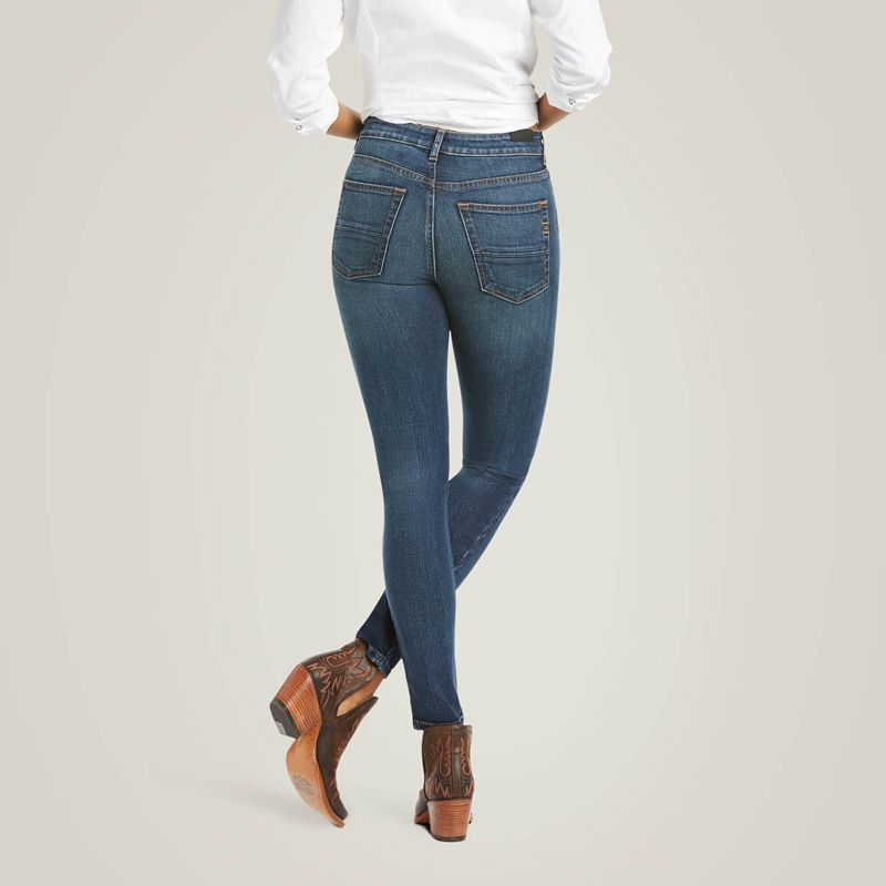 Ariat Premium High Rise Skinny Jean Stretch Bleu Femme | XXR-35189714