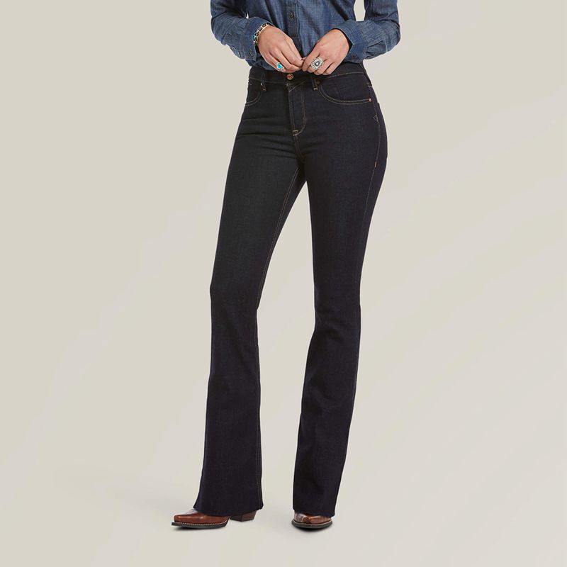 Ariat Premium High Rise Flare Jean Rinse Femme | JNZ-75667193