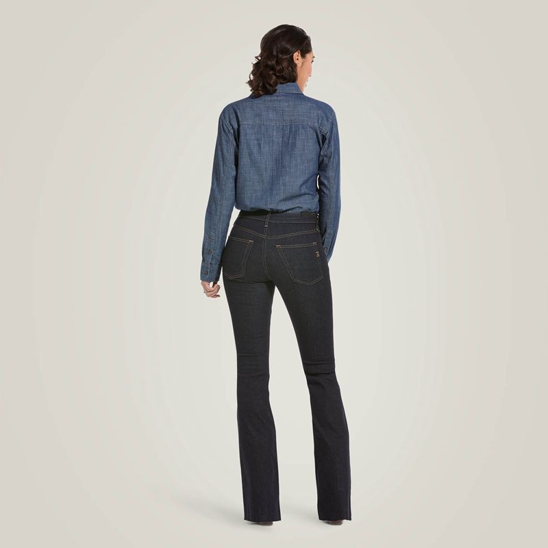 Ariat Premium High Rise Flare Jean Rinse Femme | JNZ-75667193