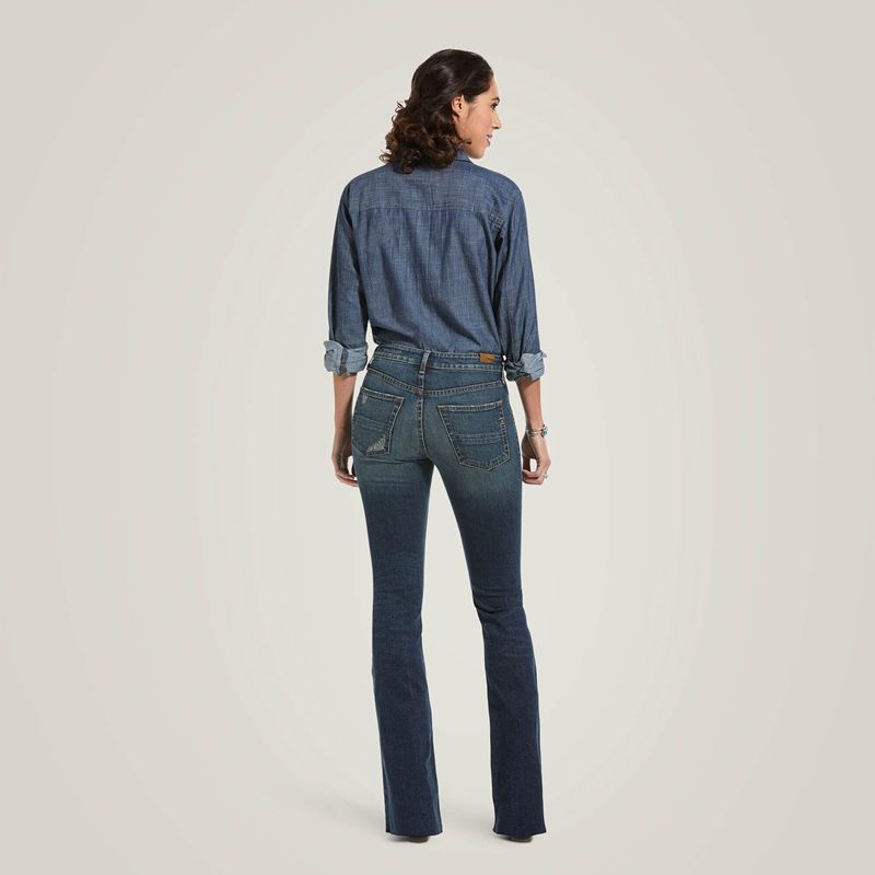 Ariat Premium High Rise Flare Jean Bleu Femme | OXP-64925475