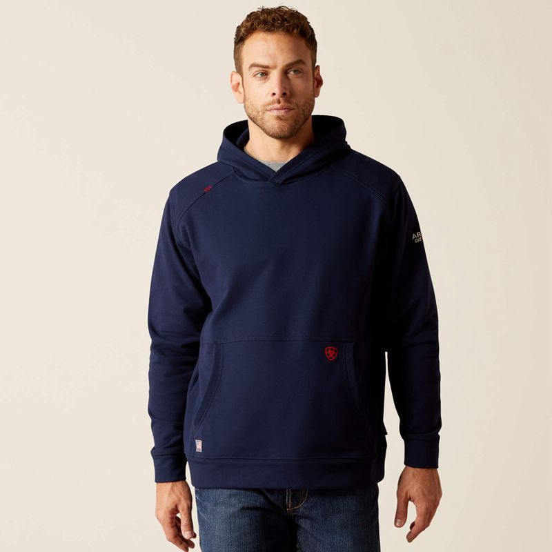 Ariat Fr Solid Hoodie Bleu Marine Homme | YFZ-91609317