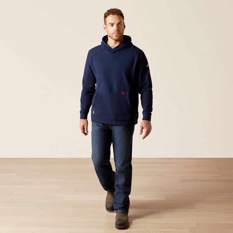 Ariat Fr Solid Hoodie Bleu Marine Homme | YFZ-91609317