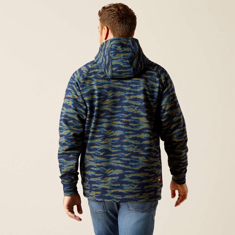 Ariat Fr Smoke Hoodie Bleu Camouflage Homme | FZV-91692005