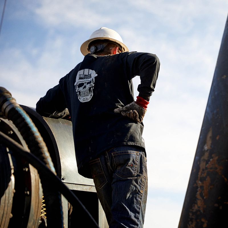 Ariat Fr Roughneck Skull Logo T-Shirt Noir Homme | SMD-04471109