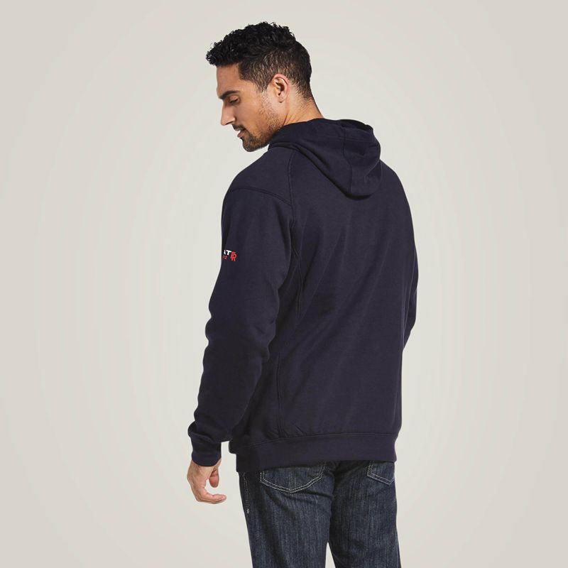 Ariat Fr Rev Pullover Hoodie Bleu Marine Homme | QXJ-81865397