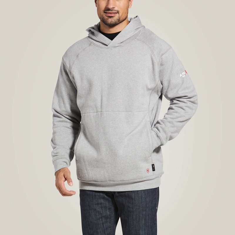 Ariat Fr Rev Pullover Hoodie Argent Homme | KMZ-16696173