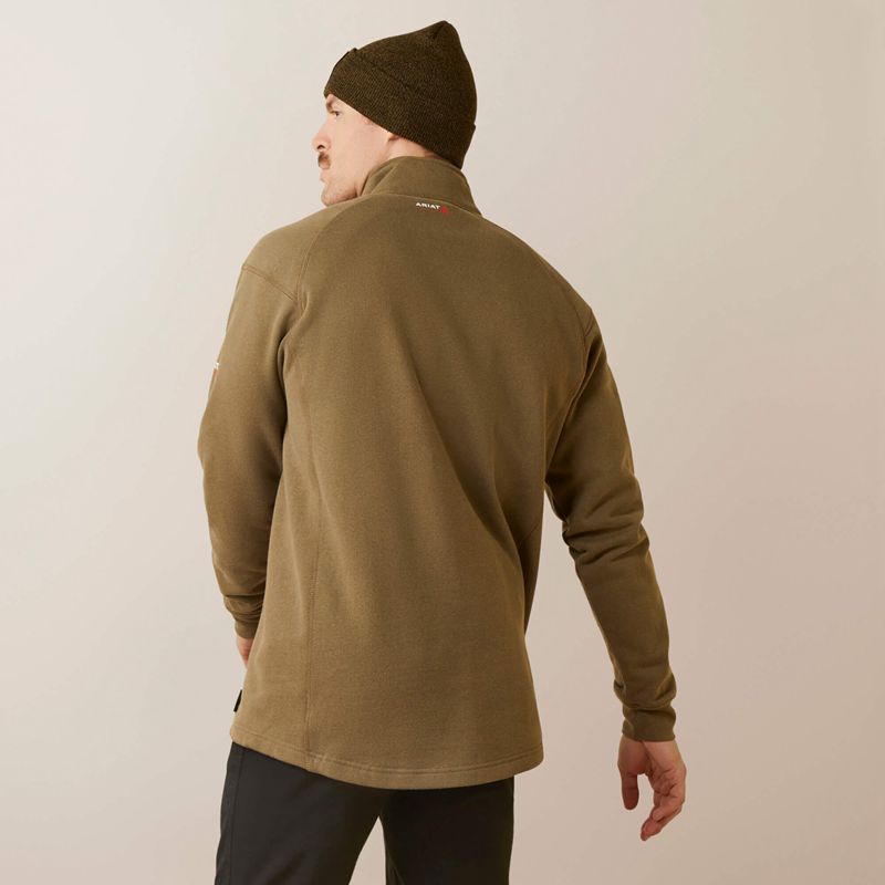 Ariat Fr Rev 1/4 Zip Top Beech Homme | QDG-07902450