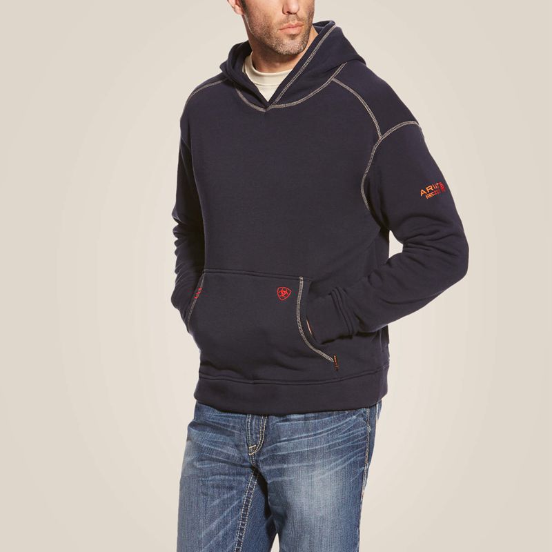 Ariat Fr Polartec Hoodie Bleu Marine Homme | UZN-03747421