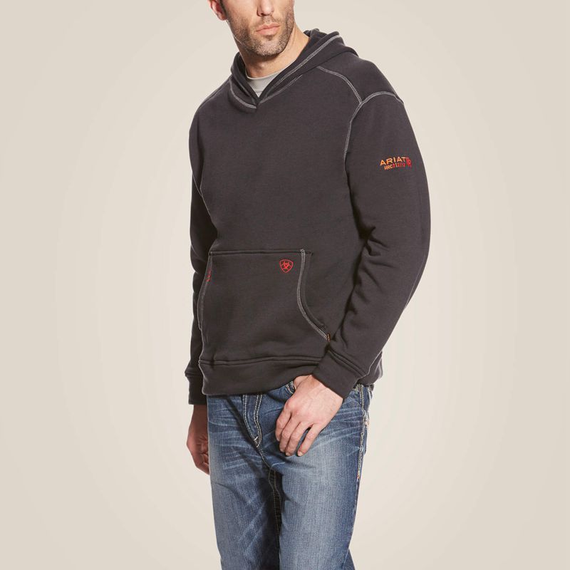 Ariat Fr Polartec Hoodie Noir Homme | NXQ-43007281