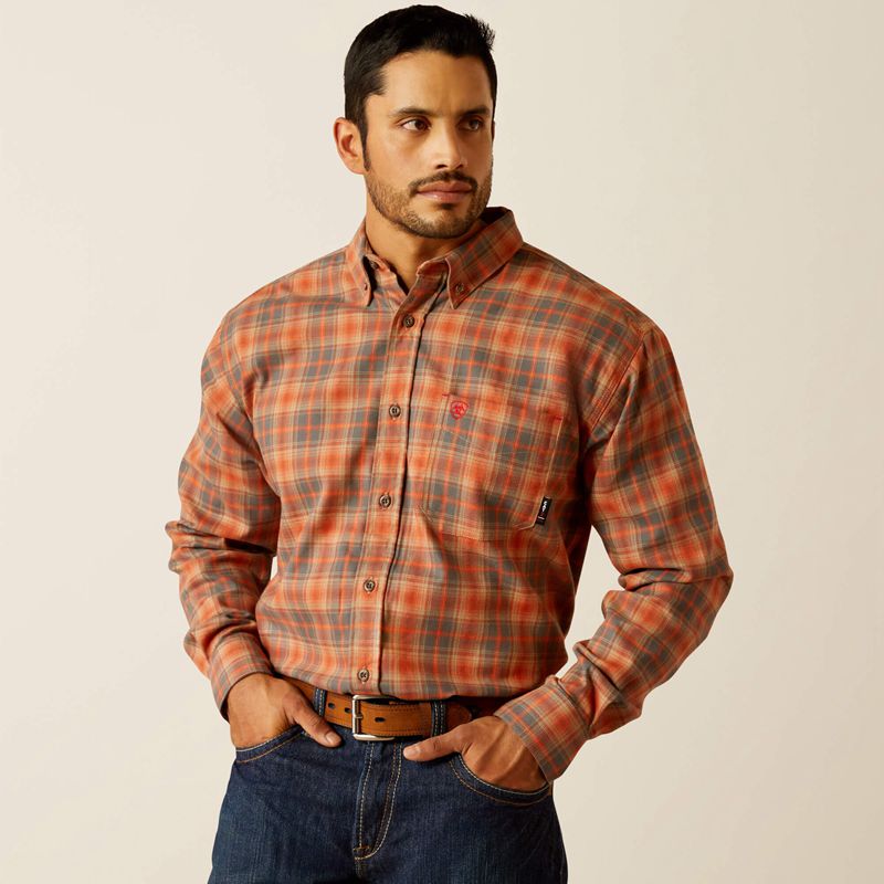 Ariat Fr Olympic Work Shirt Kaki Homme | HUG-31819879