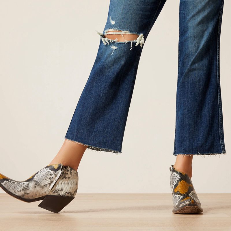 Ariat High Rise Caroly Flare Crop Jean Athena Femme | UHW-37390948