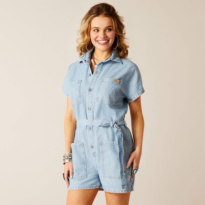 Ariat Herringbone Romper Virginia Femme | XIY-20374373