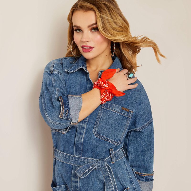 Ariat Denim Jumpsuit Georgia Femme | XBY-14613476