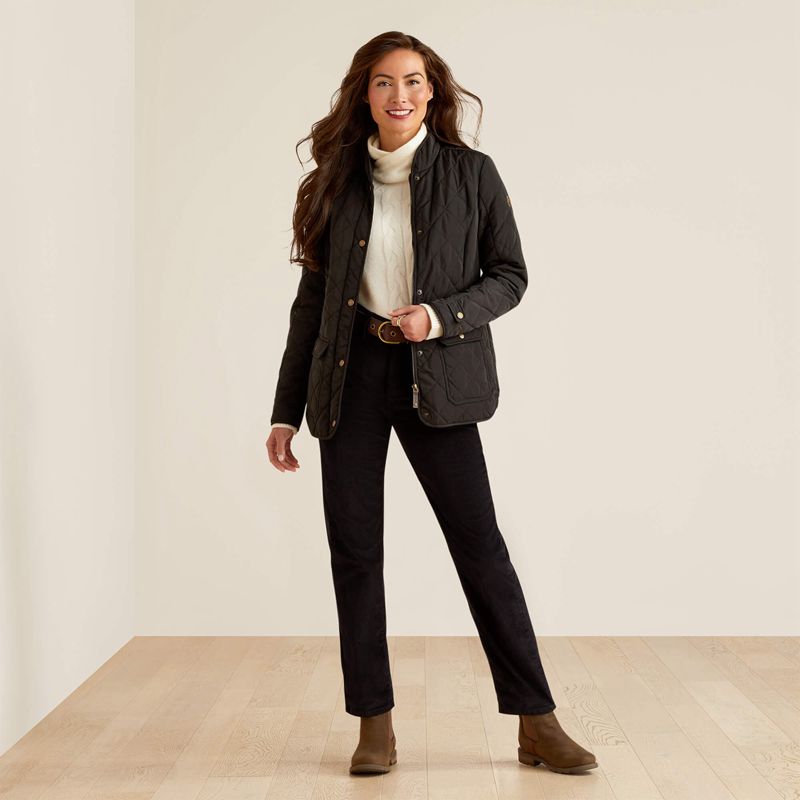 Ariat Woodside Jacket Noir Femme | KQN-52148648