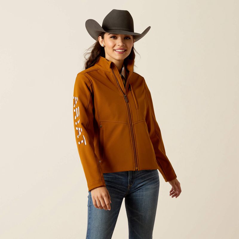 Ariat Team Patriot Softshell Jacket Chestnut Horse Femme | AKQ-64053933