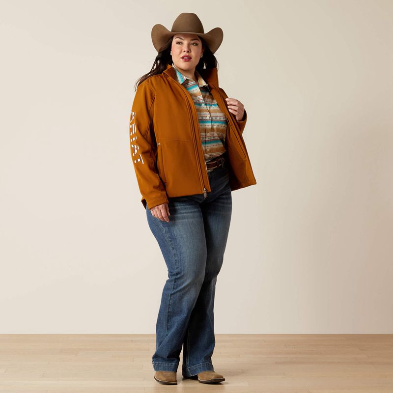 Ariat Team Patriot Softshell Jacket Chestnut Horse Femme | AKQ-64053933