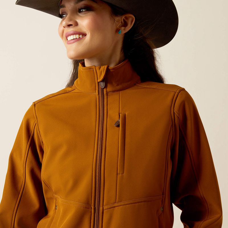 Ariat Team Patriot Softshell Jacket Chestnut Horse Femme | AKQ-64053933