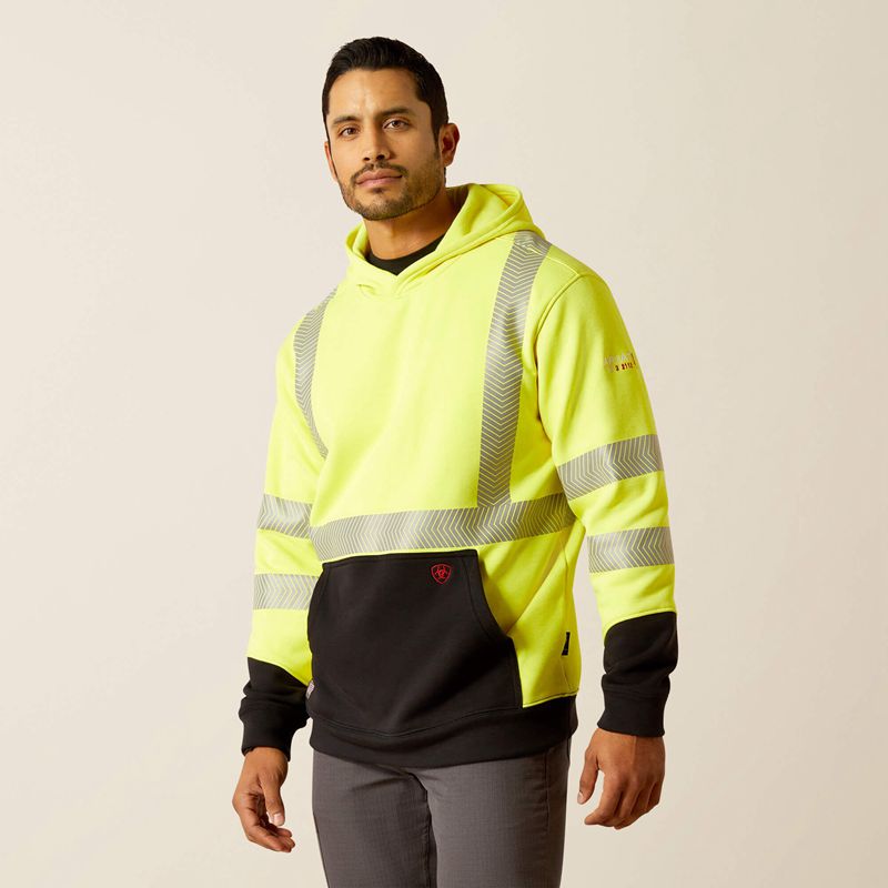 Ariat Fr Hi-Vis Hoodie Jaune Homme | VLC-83113541