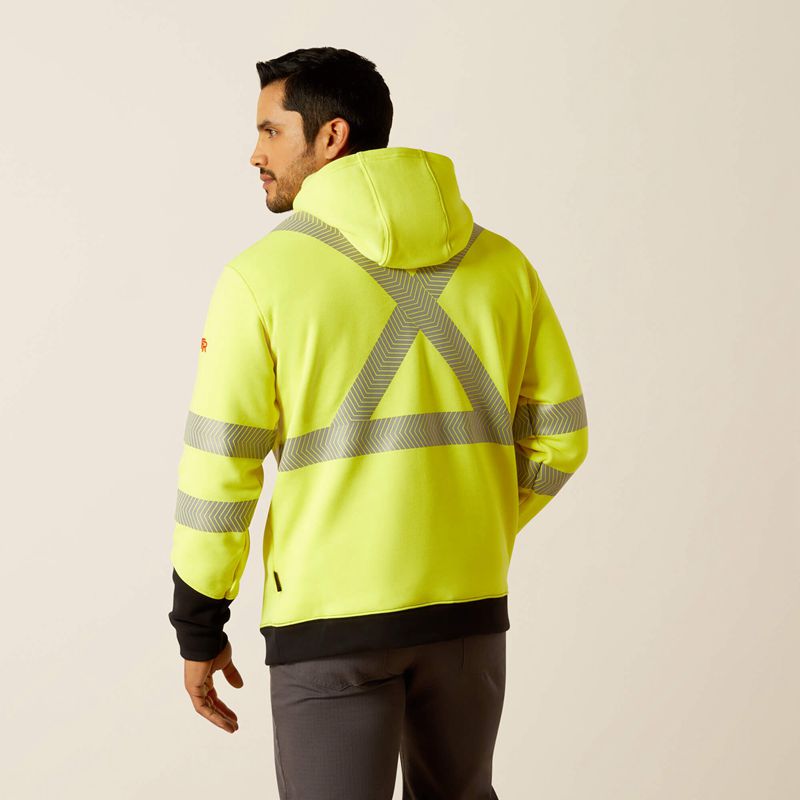 Ariat Fr Hi-Vis Hoodie Jaune Homme | VLC-83113541