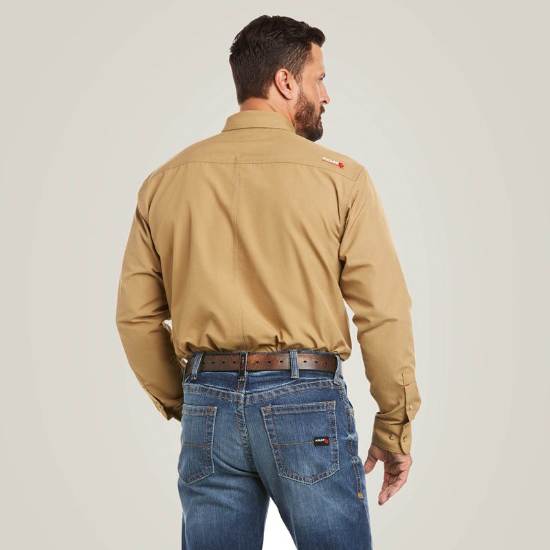 Ariat Fr Featherlight Work Shirt Kaki Homme | EWR-42616576