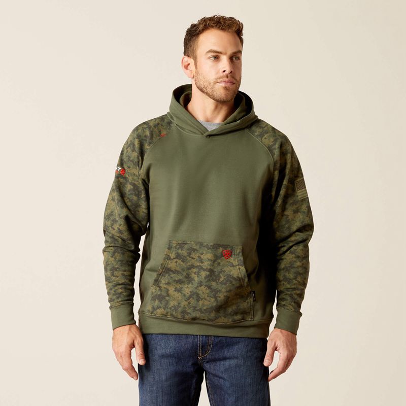 Ariat Fr Durastretch Patriot Hoodie Camouflage Homme | SDL-83549986