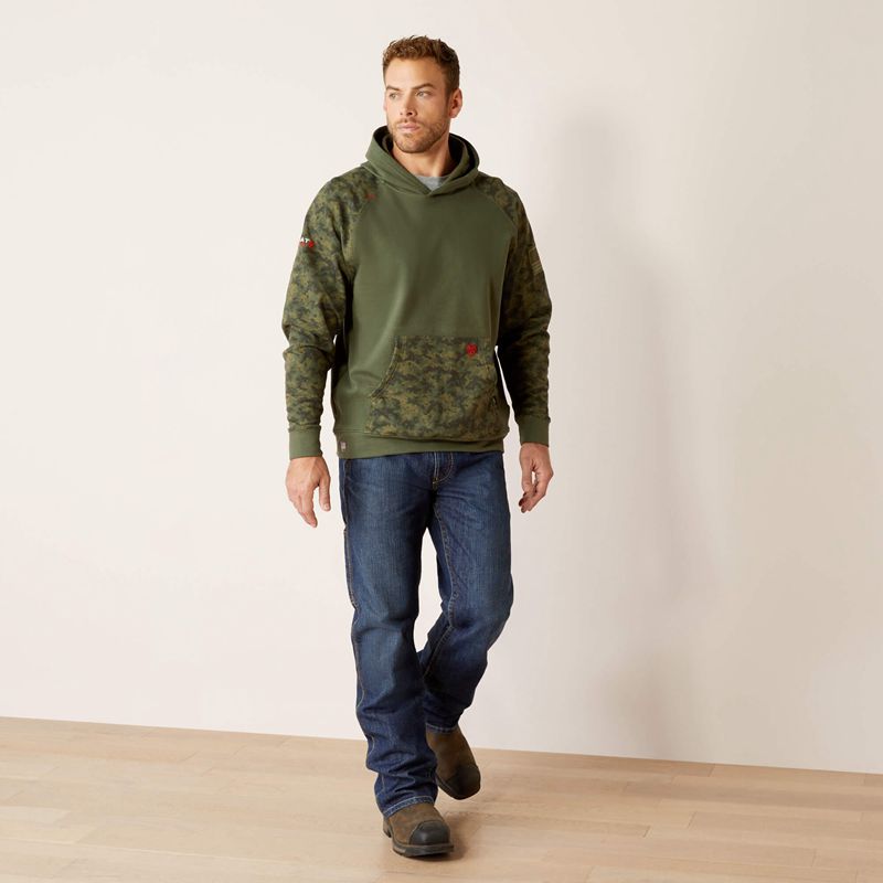 Ariat Fr Durastretch Patriot Hoodie Camouflage Homme | SDL-83549986