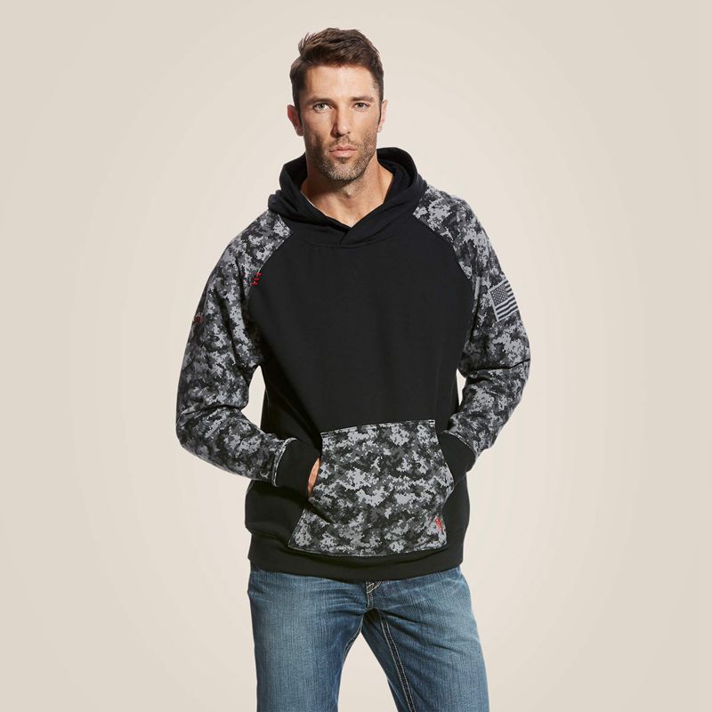 Ariat Fr Durastretch Patriot Hoodie Noir Homme | IWM-30485798