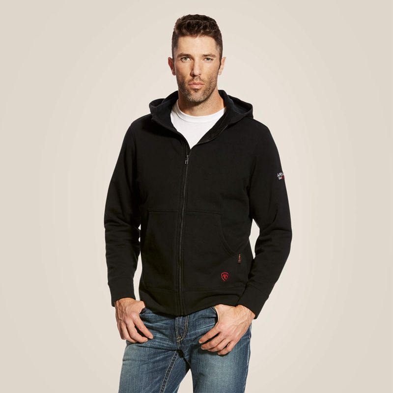 Ariat Fr Durastretch Full Zip Hoodie Noir Homme | WSL-21793902