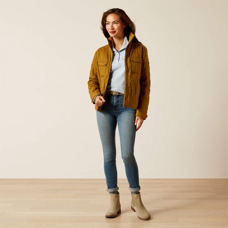 Ariat Rye Jacket Pecan Femme | OZR-11177226