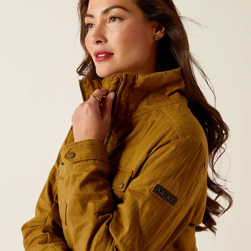 Ariat Rye Jacket Pecan Femme | OZR-11177226