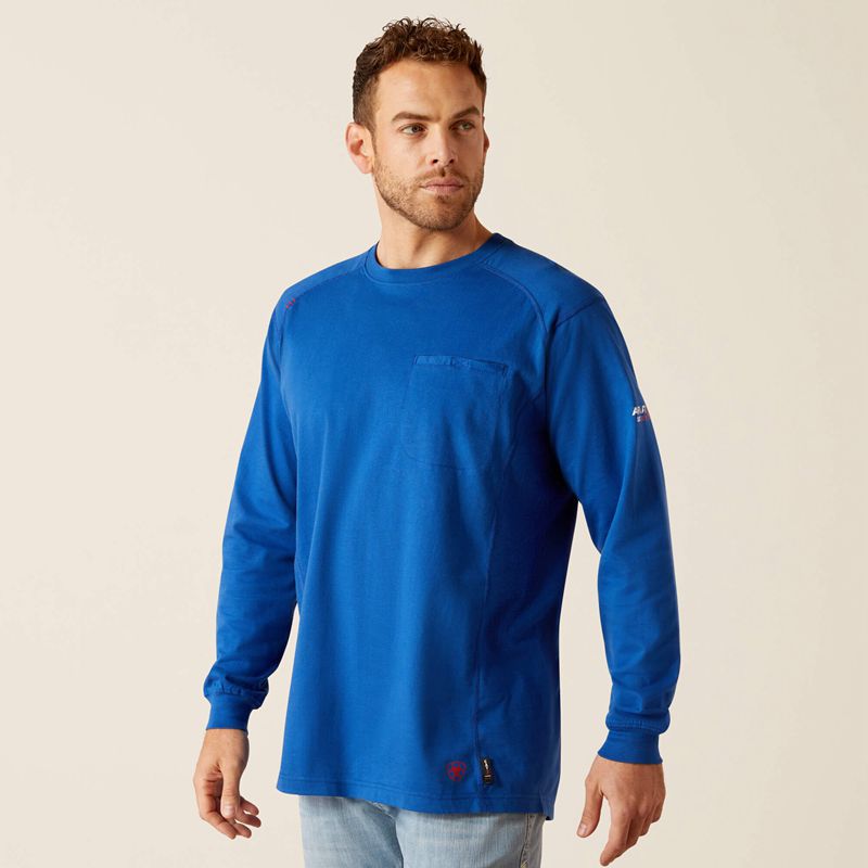 Ariat Fr Air Deco T-Shirt Bleu Homme | SBG-83466386