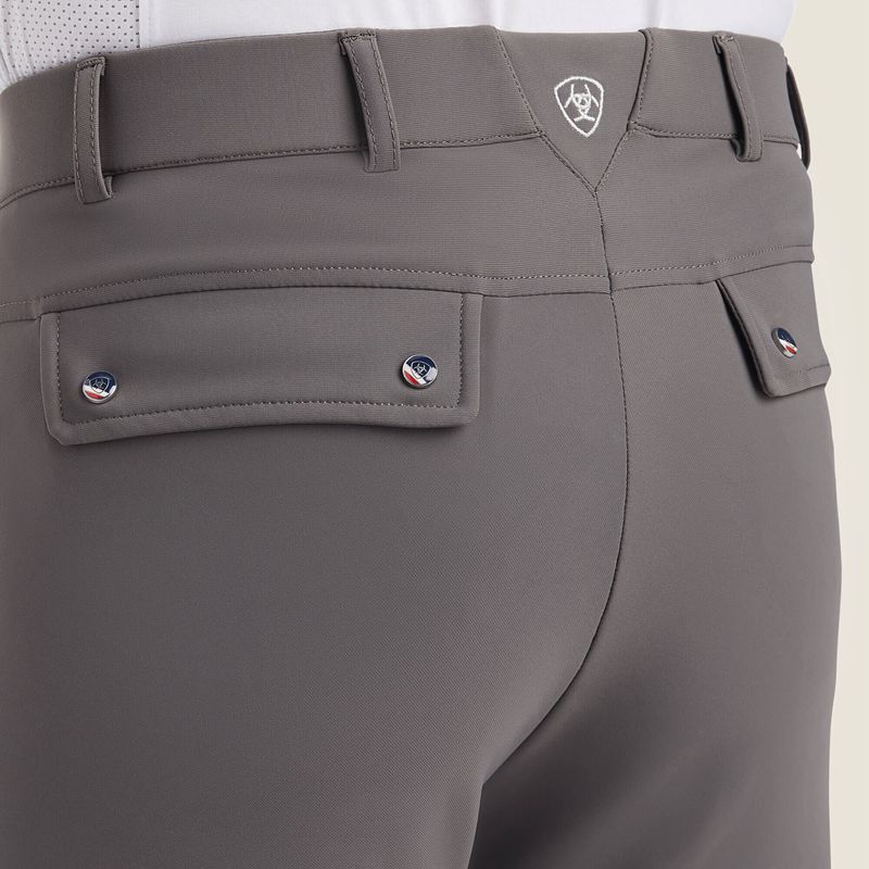 Ariat Tri Factor Grip Knee Patch Breech Grise Homme | FXY-34708432