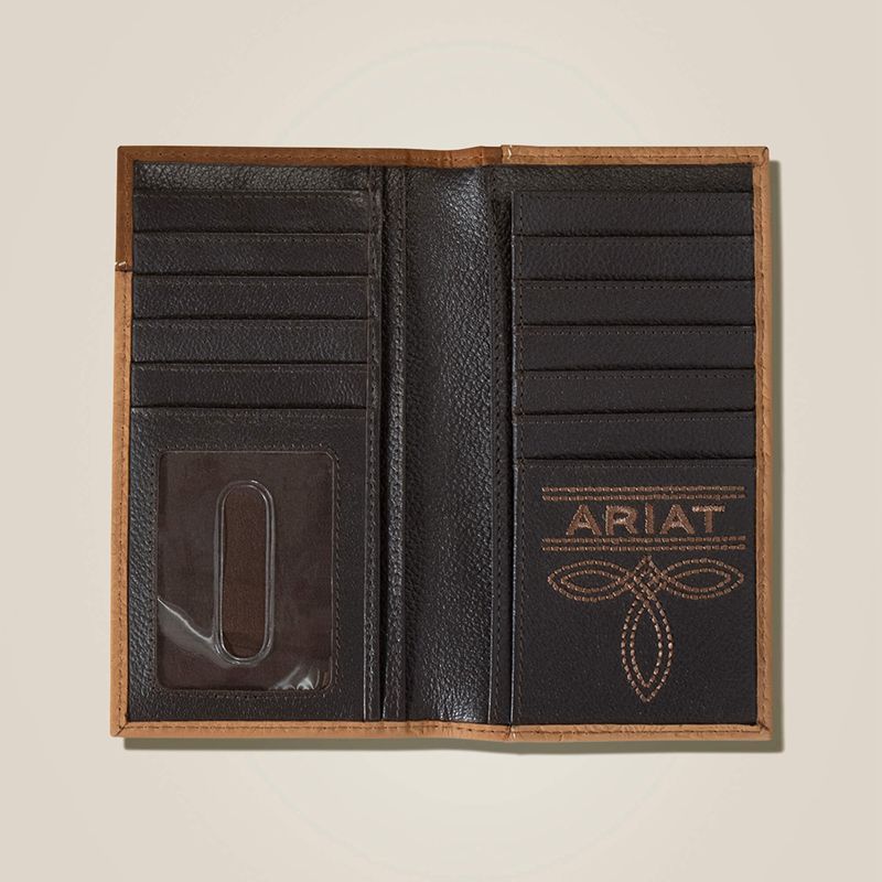 Ariat Tooled Leather Rodeo Wallet Marron Homme | HLC-72378706