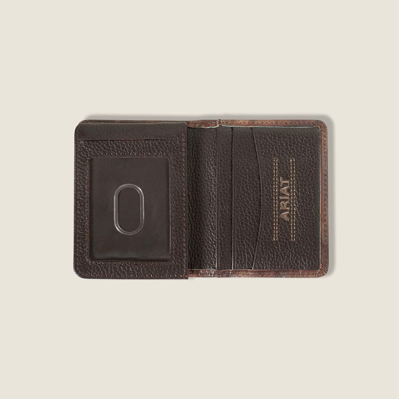 Ariat Southwest Outline Bifold Wallet Marron Homme | GAA-65249059