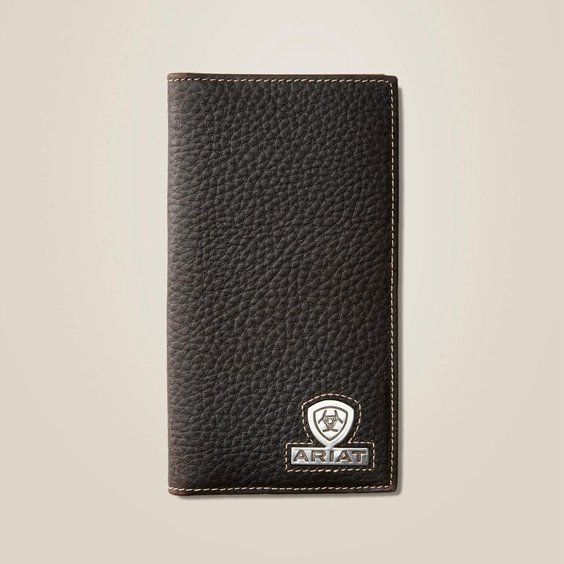 Ariat Rodeo Wallet Stacked Logo Marron Homme | RIH-79230869