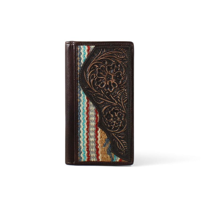 Ariat Rug Floral Embossed Rodeo Wallet Marron Homme | HCN-14089009