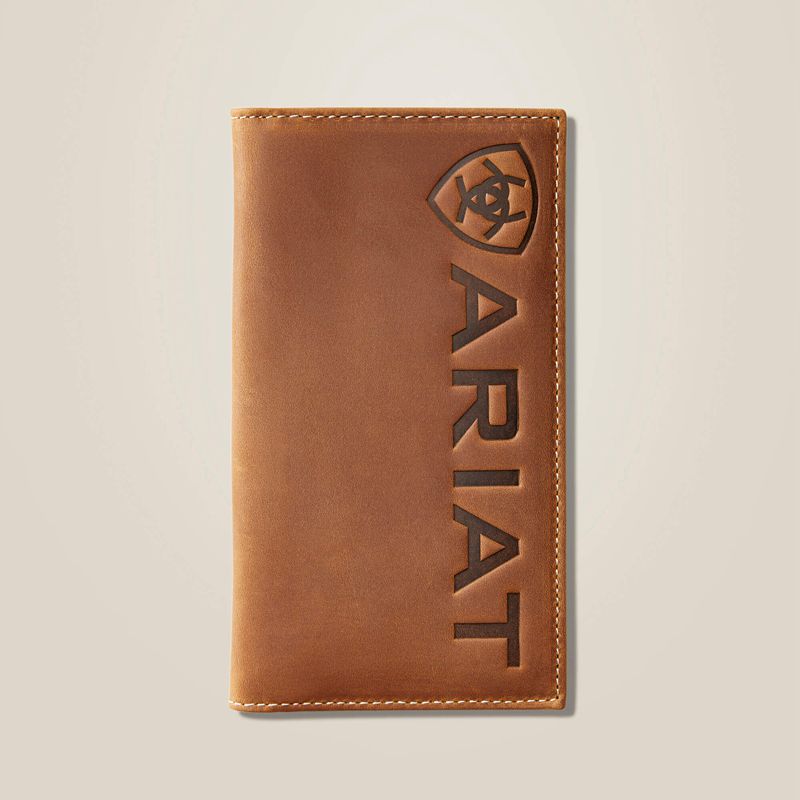 Ariat Rodeo Wallet Large Logo Marron Homme | BEY-83214816