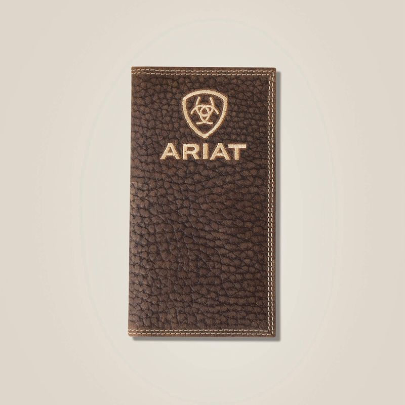 Ariat Pebble Leather Rodeo Wallet Marron Homme | WIC-57608039