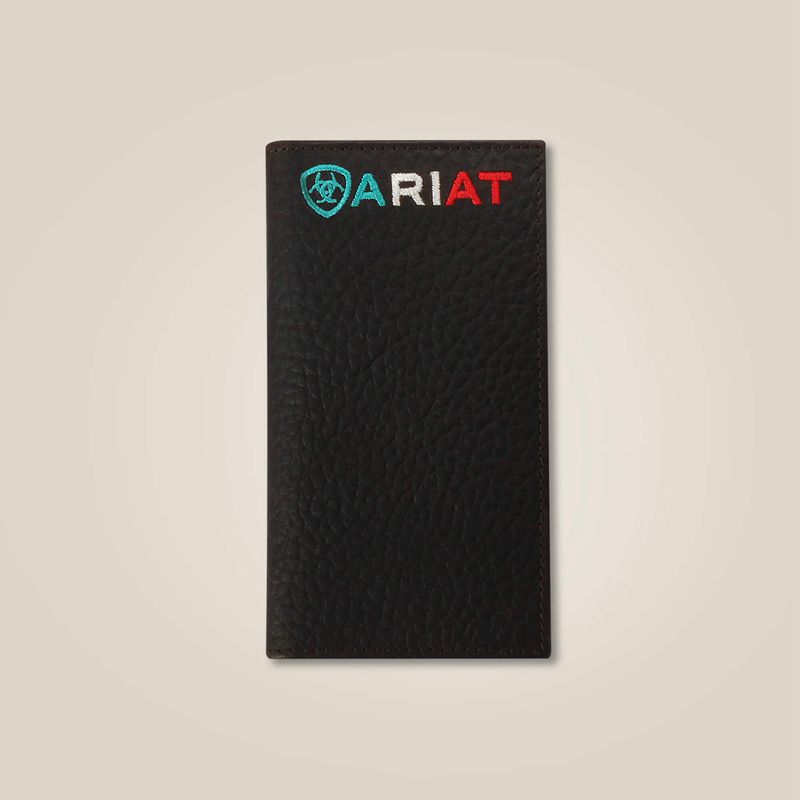 Ariat Mexico Logo Rodeo Wallet Marron Homme | XJV-93180368