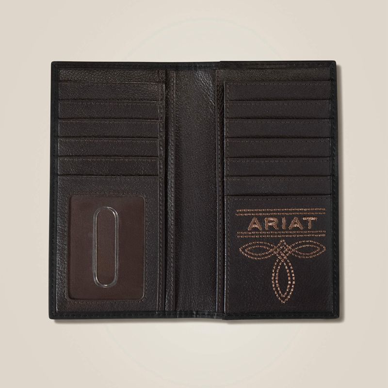 Ariat Mexico Logo Rodeo Wallet Marron Homme | AOA-22779530