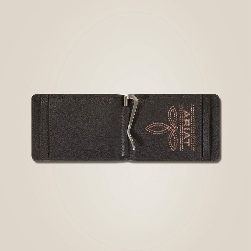 Ariat Flag Shield Clip Wallet Marron Homme | PDI-42024476