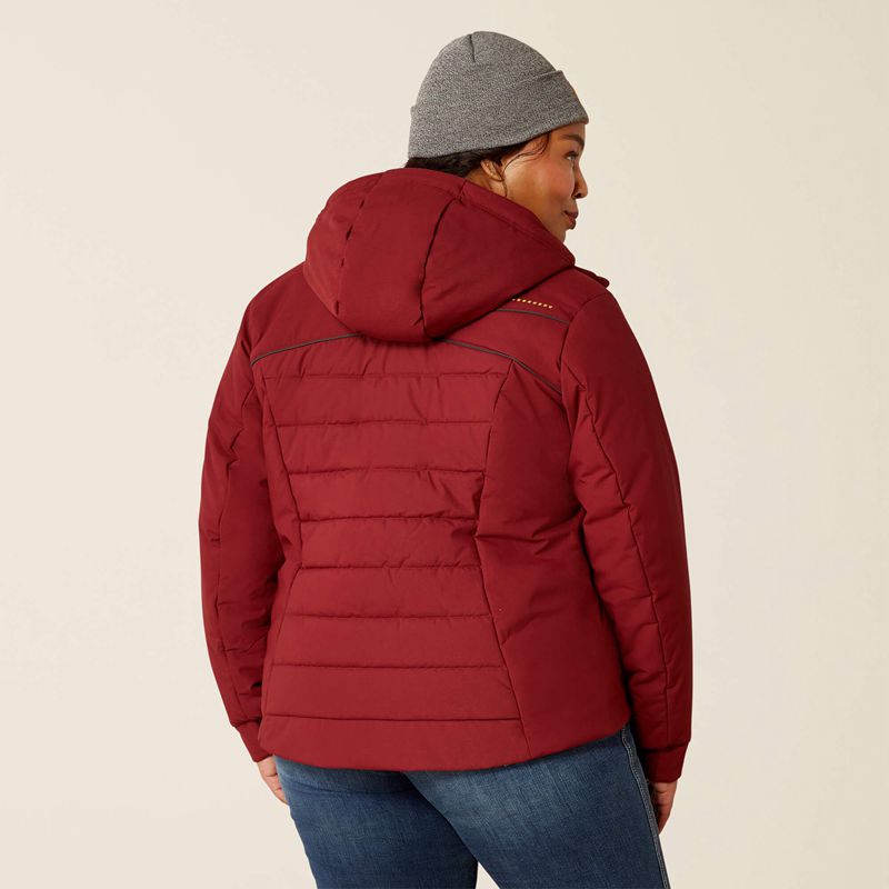 Ariat Rebar Valkyrie Stretch Canvas Insulated Jacket Cabernet Femme | EAH-82495824