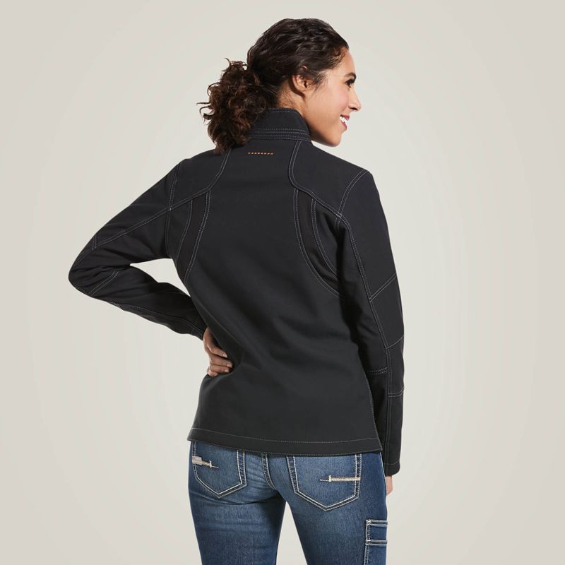 Ariat Rebar Stretch Canvas Softshell Jacket Noir Femme | NNC-31039154