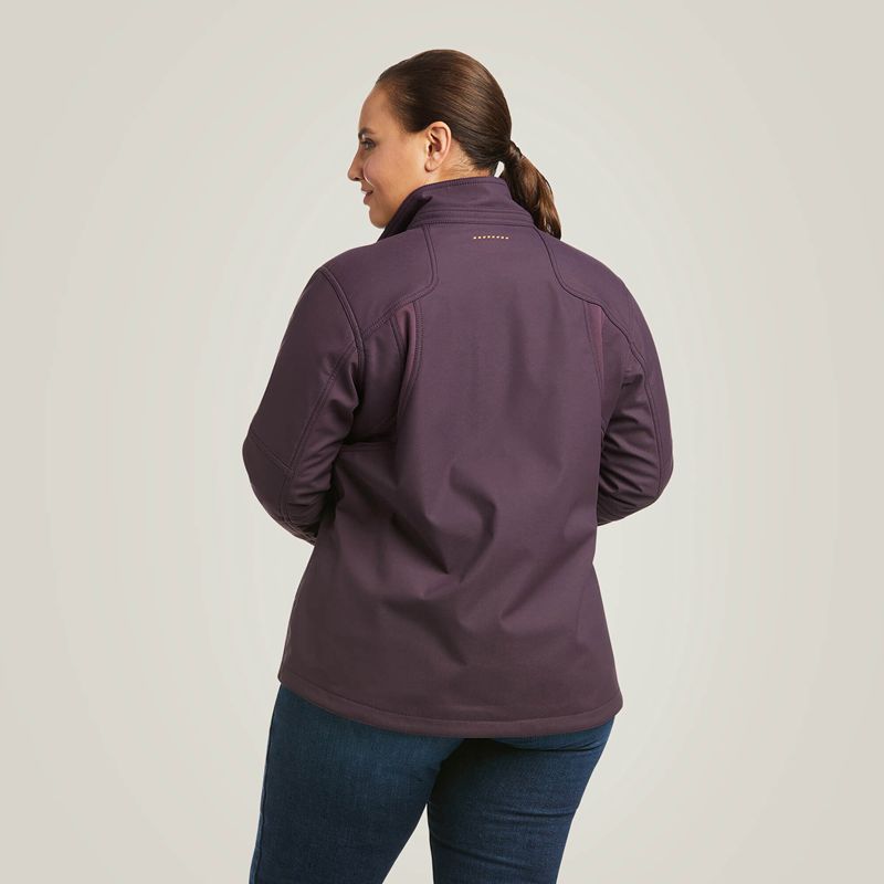 Ariat Rebar Stretch Canvas Softshell Jacket Plum Perfect Femme | XRJ-81204330