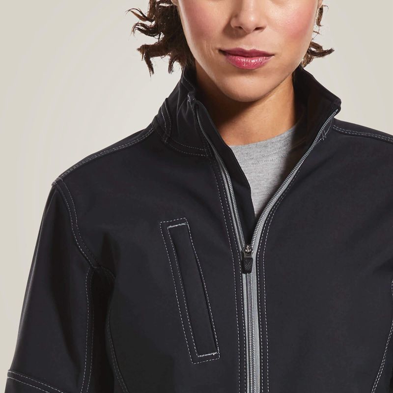 Ariat Rebar Stretch Canvas Softshell Jacket Noir Femme | NNC-31039154