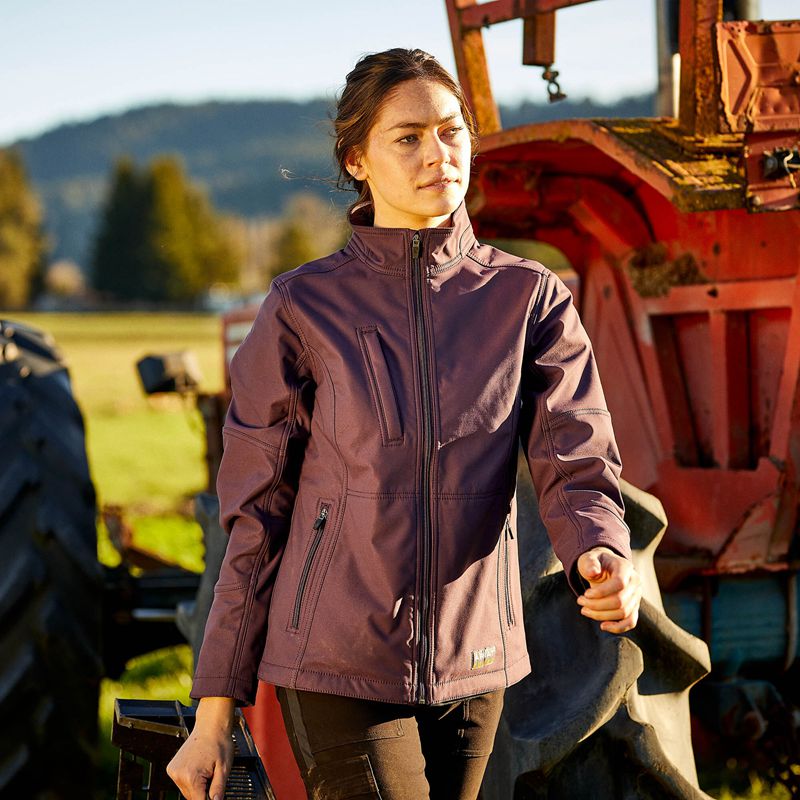 Ariat Rebar Stretch Canvas Softshell Jacket Plum Perfect Femme | XRJ-81204330