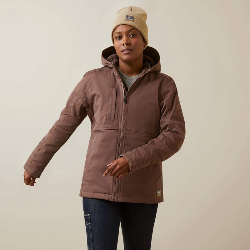 Ariat Rebar Duracanvas Insulated Jacket Peppercorn Femme | UMA-54082369