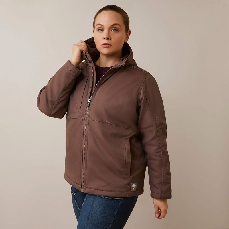 Ariat Rebar Duracanvas Insulated Jacket Peppercorn Femme | UMA-54082369